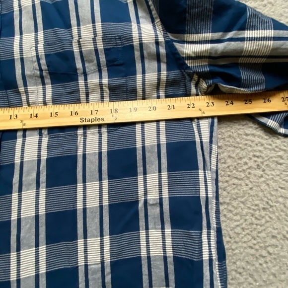 J Crew Shirt Mens Large Blue Plaid Long Sleeve Button Down - Picture 8 of 12